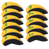 Yellow Neoprene Iron Cover 11pcs (3-9,Pw,Aw,Sw,Lw) Head Cover