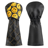 Emoji Black Golf Head Cover Set