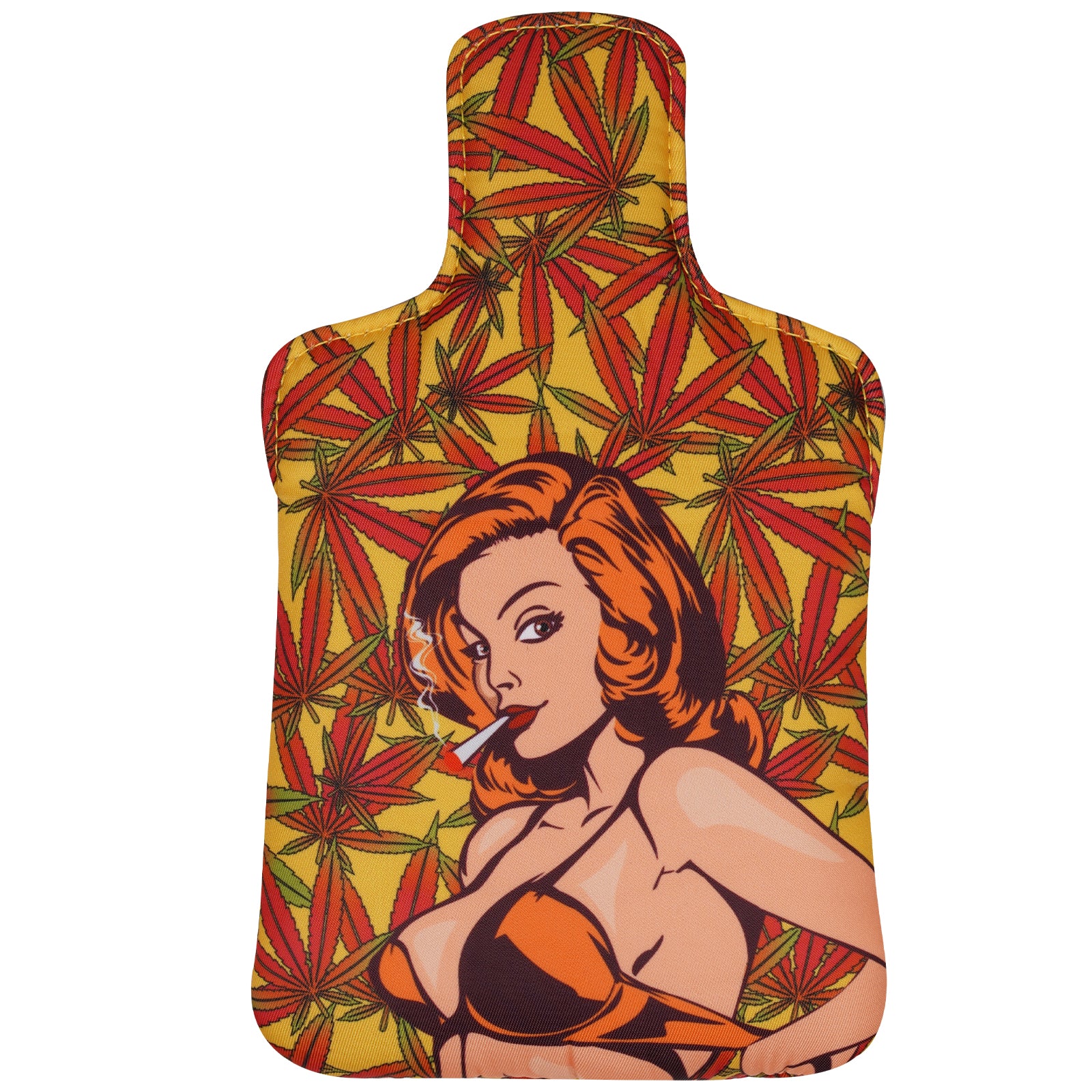 Smoking Girl Large Mallet Heel shafted Brown Printing Head Cover