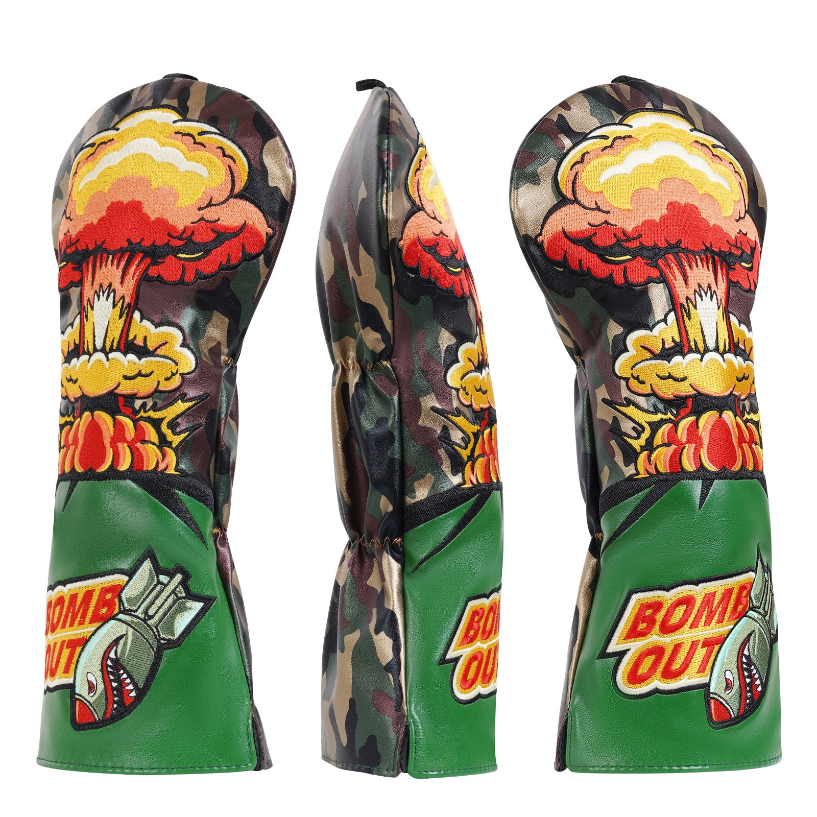 Green Camouflage Missile Flame Driver Headcover