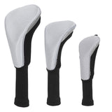 Plain Color Meshy Neoprene Golf Headcover 3pcs/Set