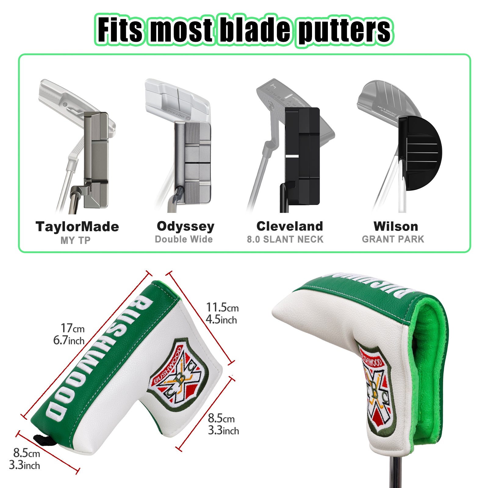 BUSHWOOD Blade Putter Head Cover