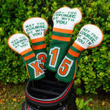 Green Numbers Driver Head Cover Set