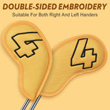 Yellow  PU Black Stitch Iron Cover10pcs£¨4-9,P,A,S,X£© Head Cover