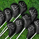 Black Silver Stitch iron 10pcs£¨4-9,P,A,S,X) Head Cover