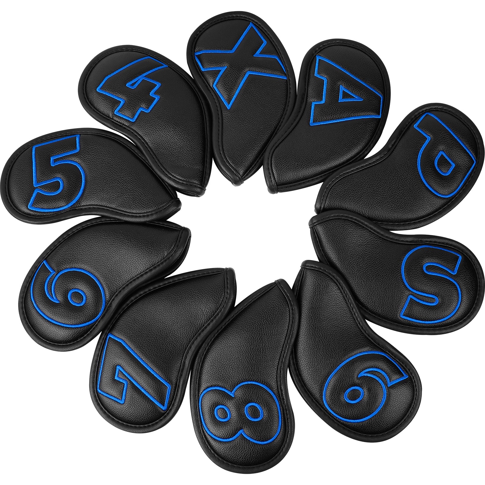 Dark Blue Iron Covers10pcs£¨4-9,P,A,S,X£© Head Cover