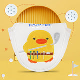 White PU Yellow Duck Mallet Blade Head Cover