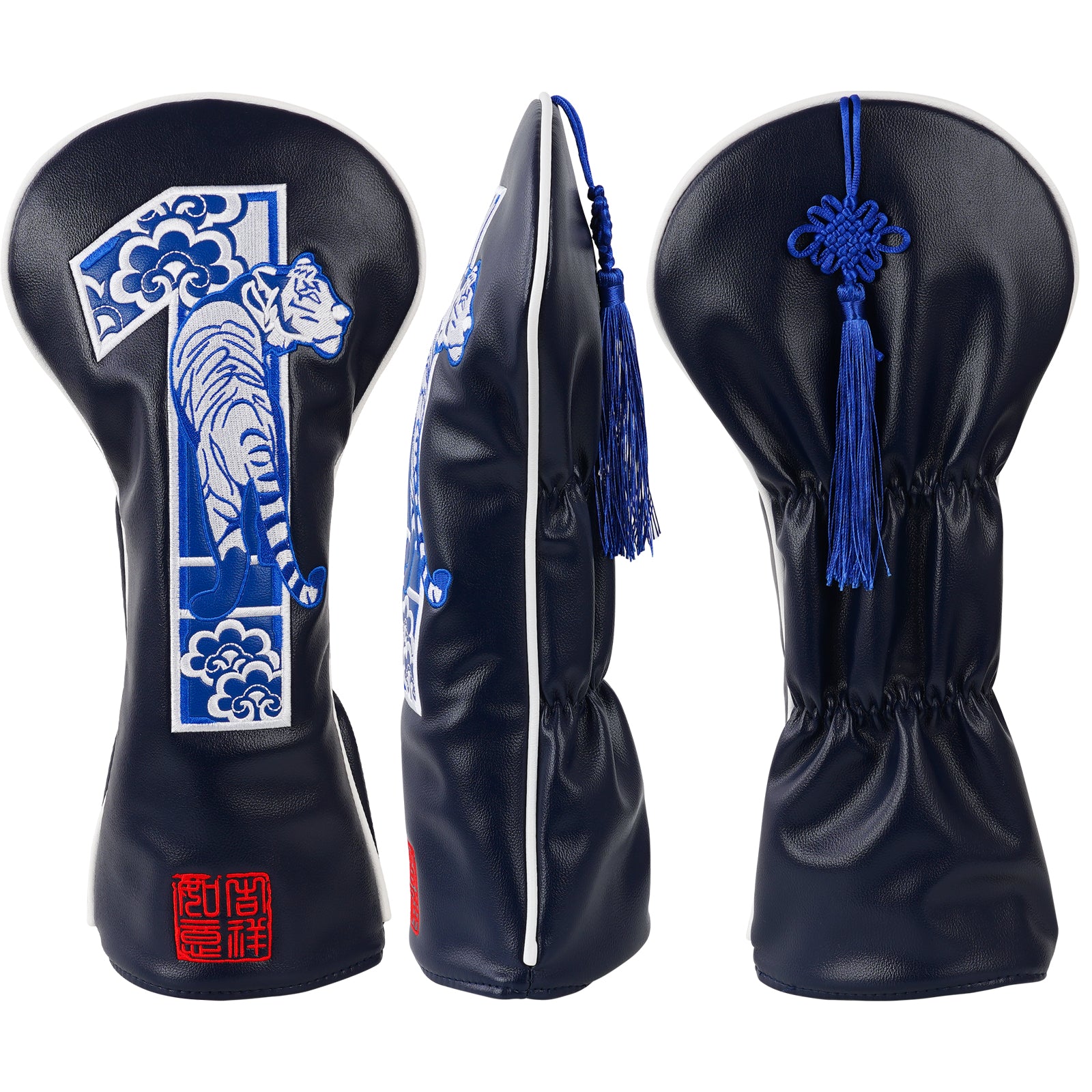 Navy Blue Ceramic Golf Head Cover Set
