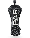 Black Map Pattern PAR Patch Golf Headcover Set