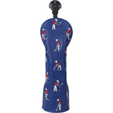 Blue Golfer Driver Head Cover Set
