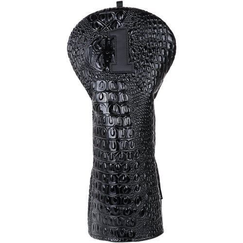 LC Bright Black Crocodile Driver Golf Head Cover