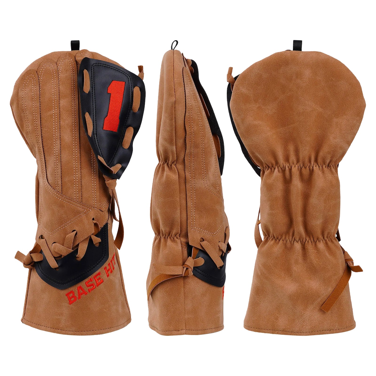 Brown Baseball Driver Head Cover