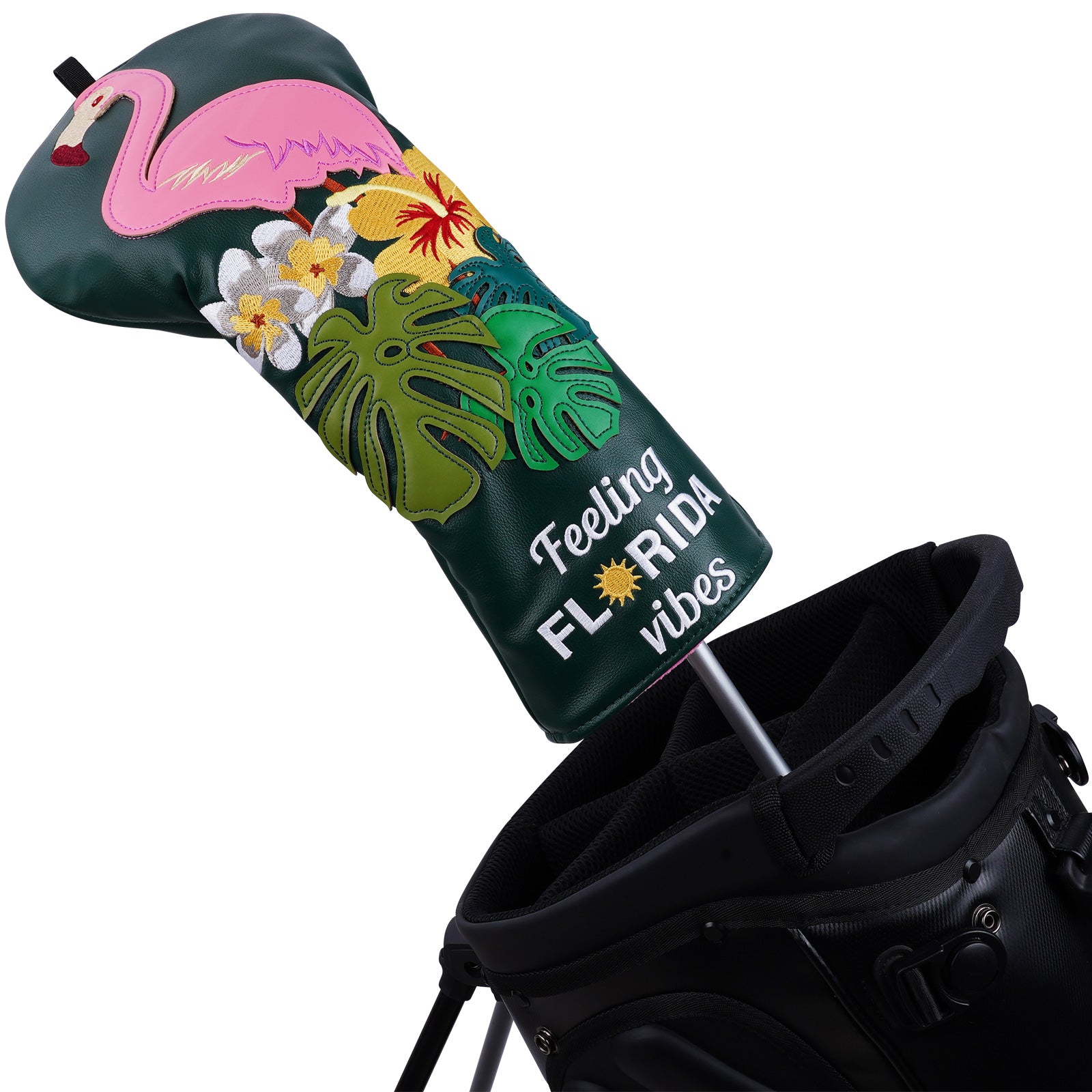 Dark Green Flamingo Driver Head Cover