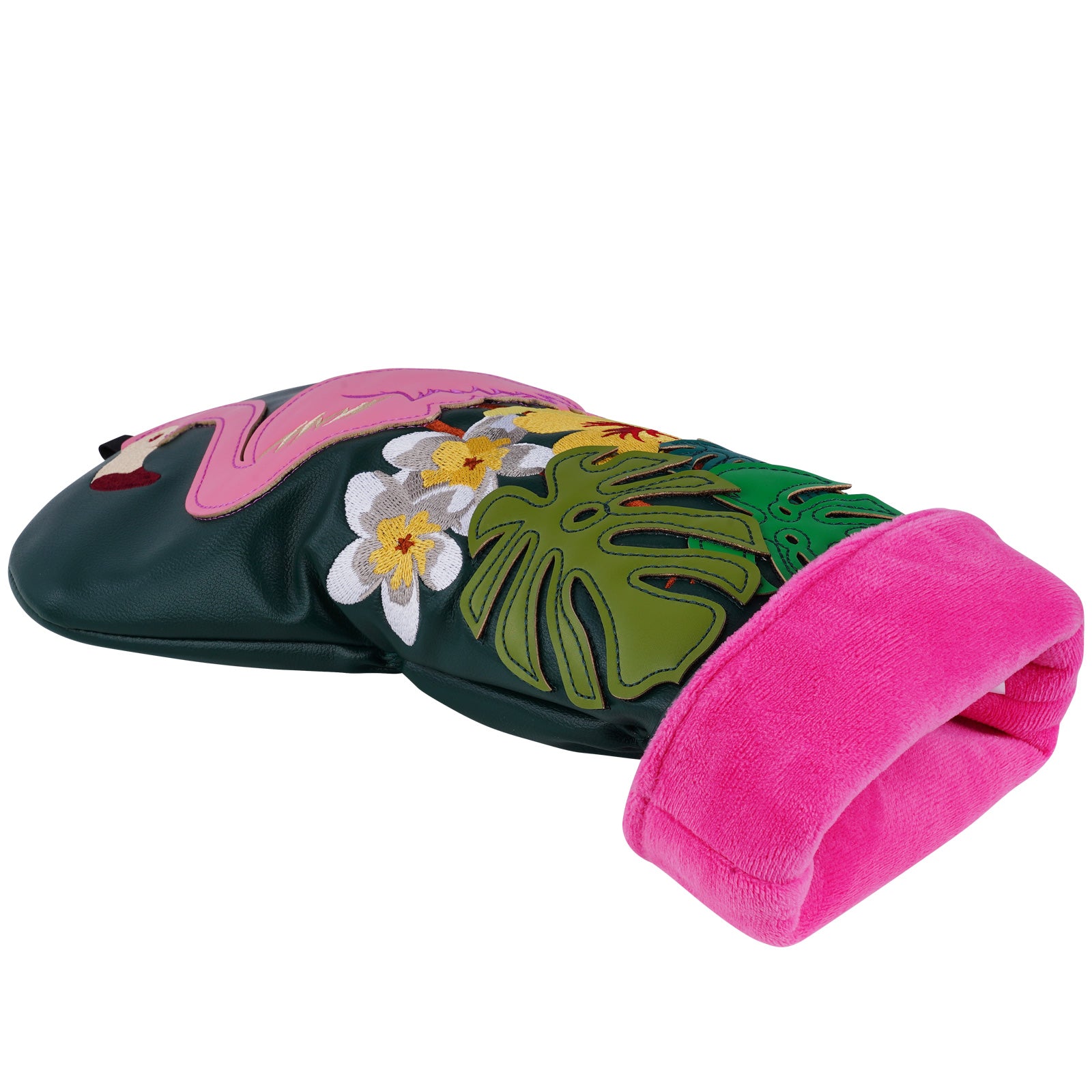 Dark Green Flamingo Driver Head Cover