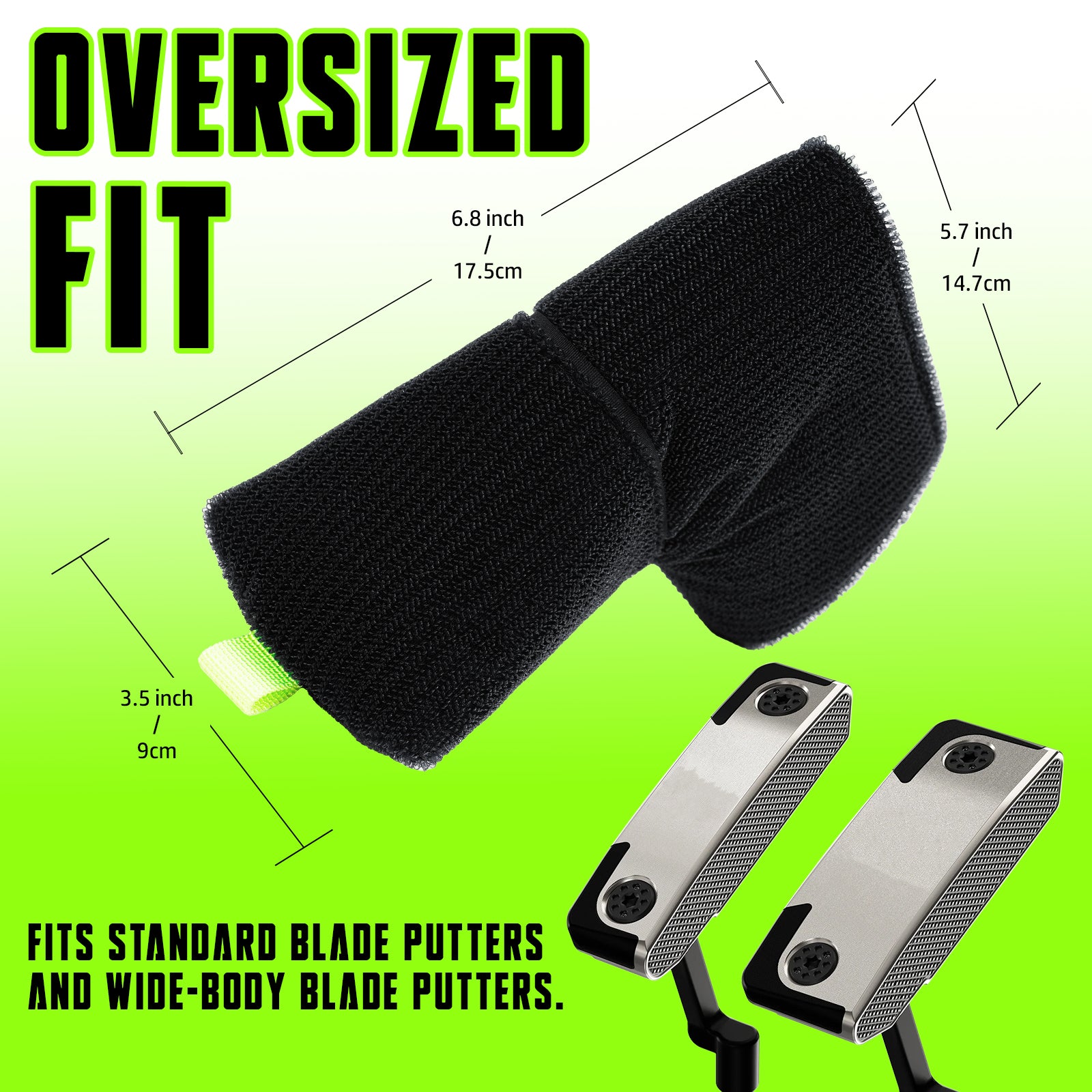 Hook-and-loop Embroidered Patches Blade Putter Cover