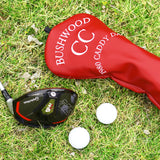 Red BUSHWOOD CC Driver Putter Head Cover