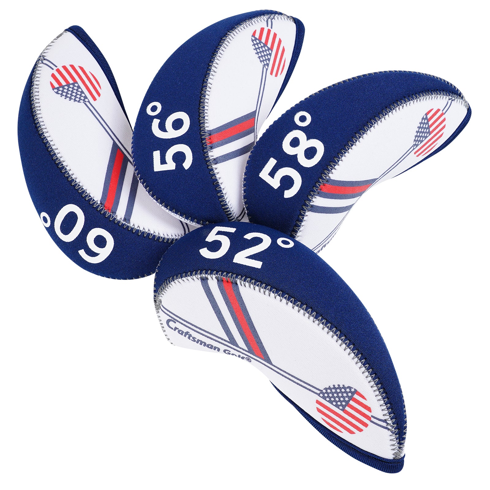 US Flag Neoprene Iron Golf Club Head Cover