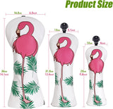 Flamingo White Wood Golf Head Cover