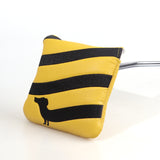 Yellow Black Dog Square Putter Head Cover
