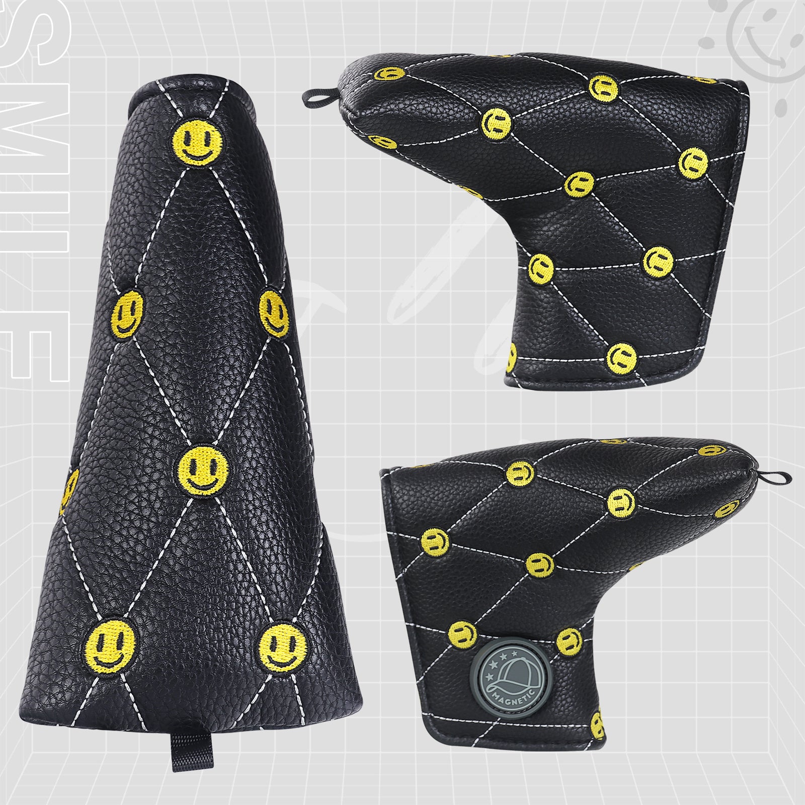 Smile Face Blade Putter Head Cover