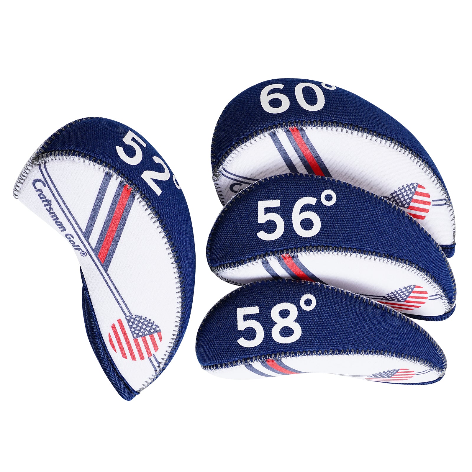 US Flag Neoprene Iron Golf Club Head Cover