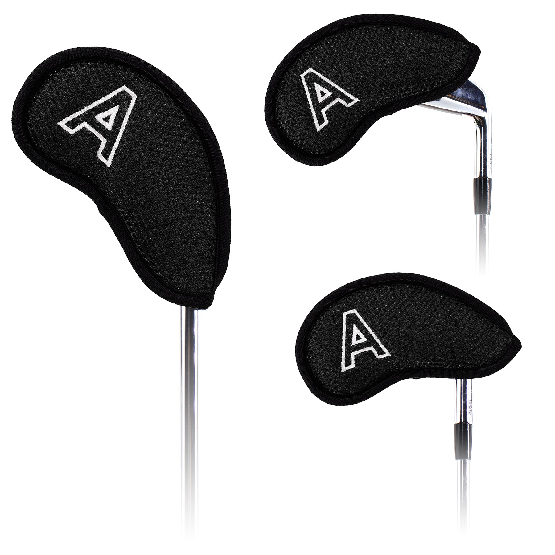 10 pcs/Set Black Meshy Golf Iron Head Covers