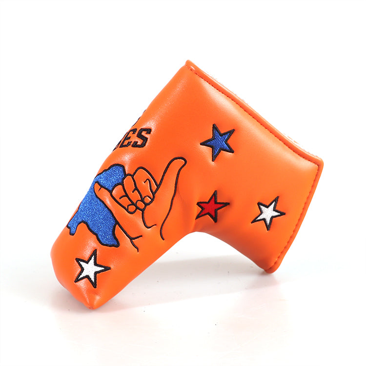 Orange PU Finger Star Blade Head Cover