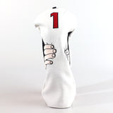White PU Finger Driver Head Cover