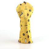 Yellow Fabric Man Driver Head Cover