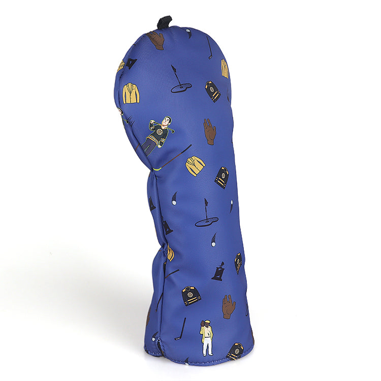 Blue Fabric Man Driver Head Cover