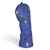 Blue Fabric Man Driver Head Cover