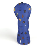 Blue Fabric Man Driver Head Cover