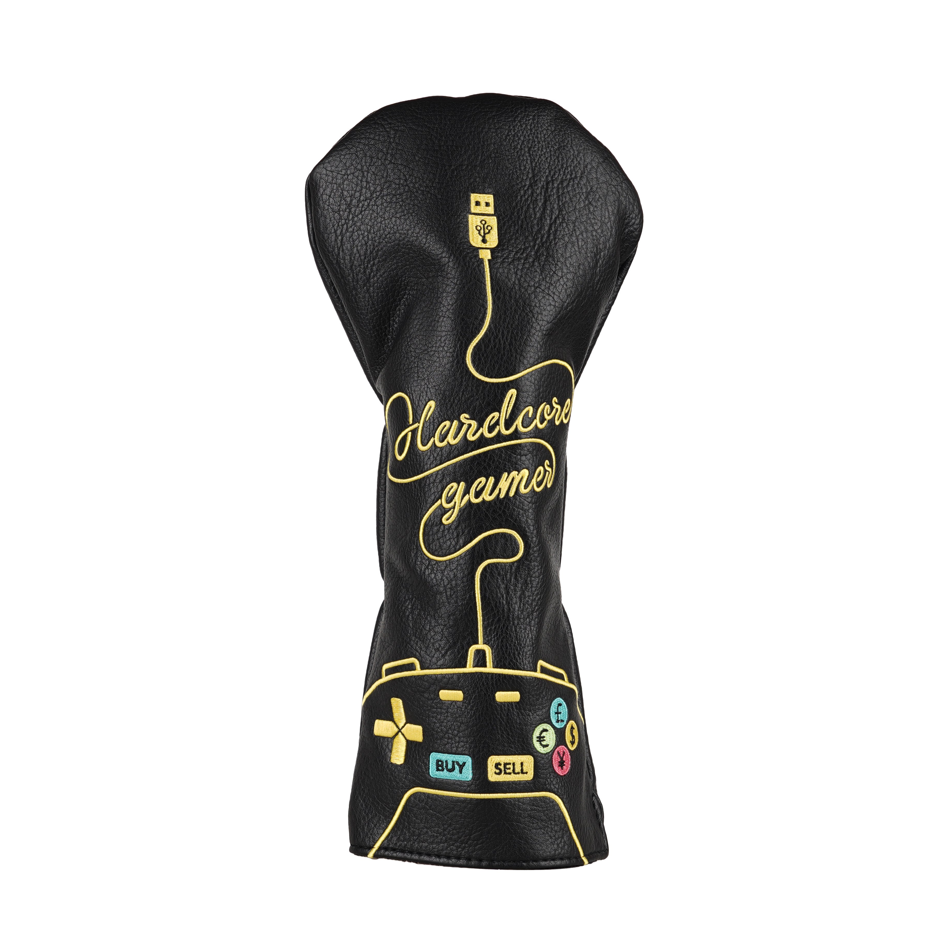 Black PU Controller Driver Head Cover