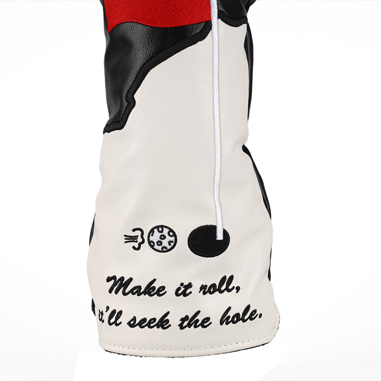 Black& White PU Flag Driver Head Cover
