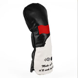 Black& White PU Flag Driver Head Cover