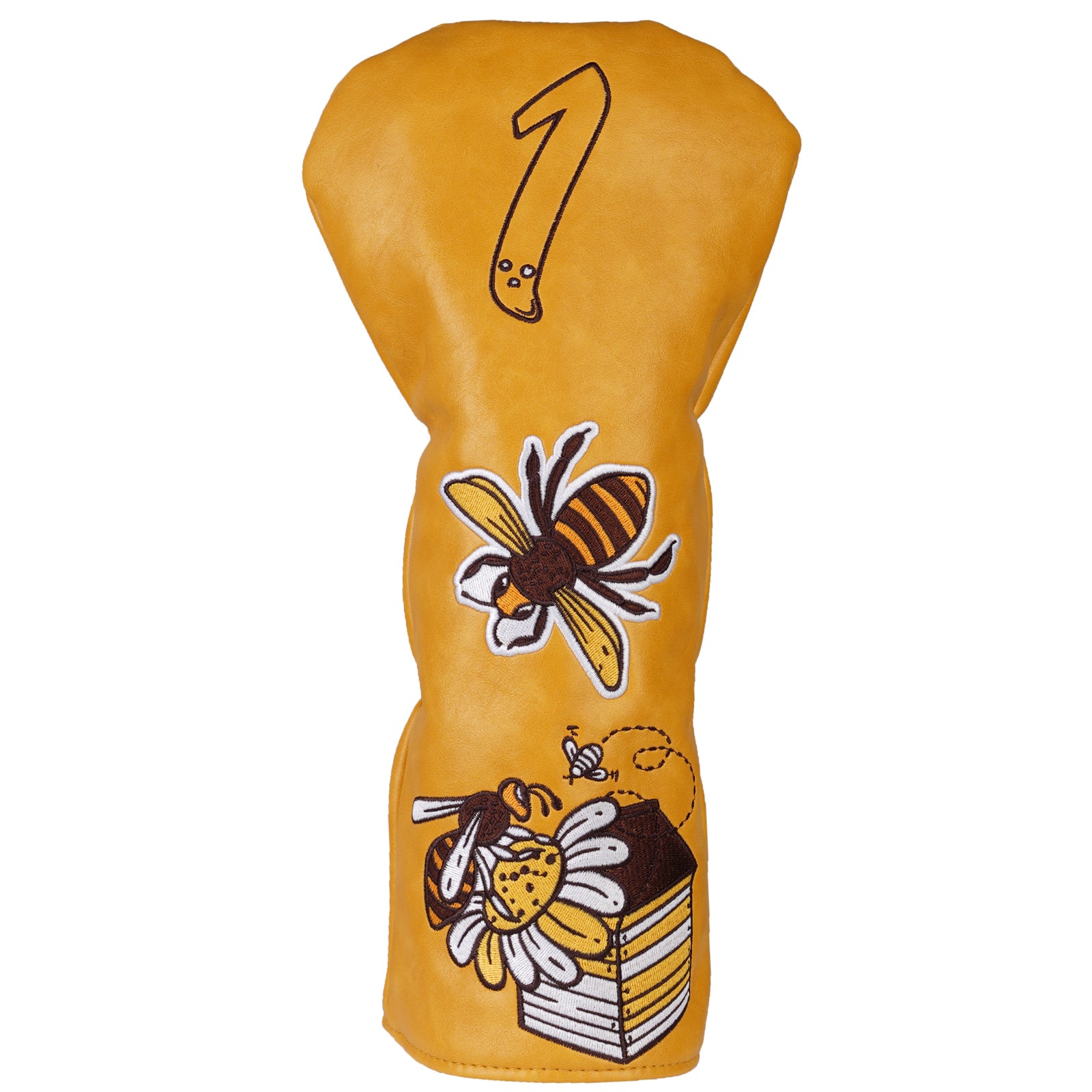 Yellow PU Bee Driver Head Cover