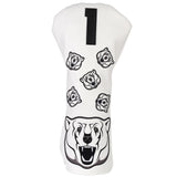 White PU Raccoon Driver Head Cover