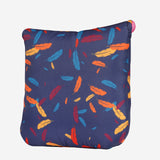 Dark Blue Feather Square Putter Cover