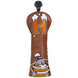 Wine Barrel Skull Wood Head Cover