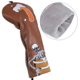 Wine Barrel Skull Wood Head Cover