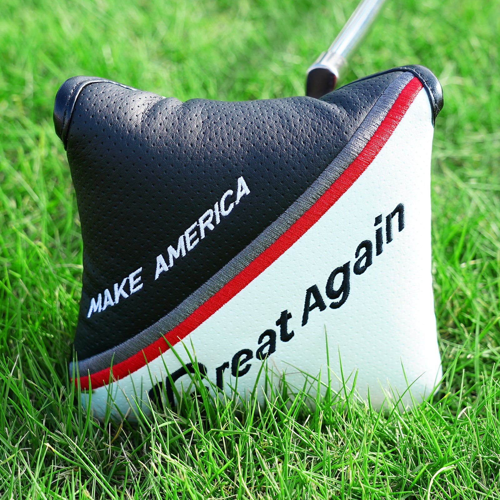 White& Black Square Putter Head Cover