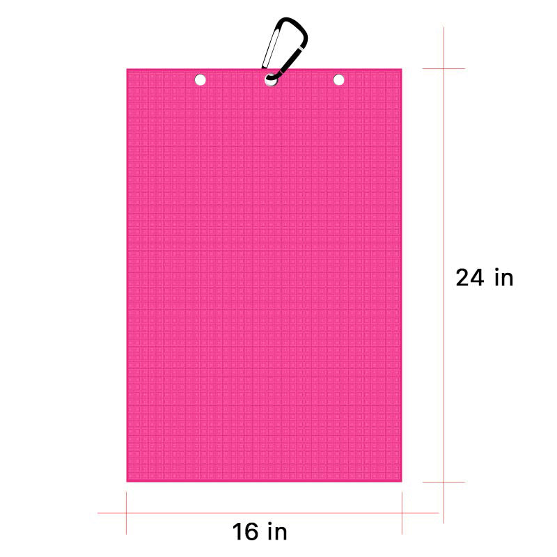 Personalized Golf Waffle Microfiber Tri-Fold Towel 16“ x 24” With Logo and Name