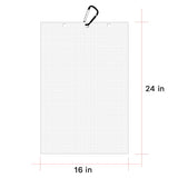 Personalized Golf Waffle Microfiber Tri-Fold Towel 16“ x 24” With Logo and Name