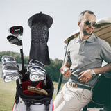 Black Skull Leather Golf Club Driver Headcover