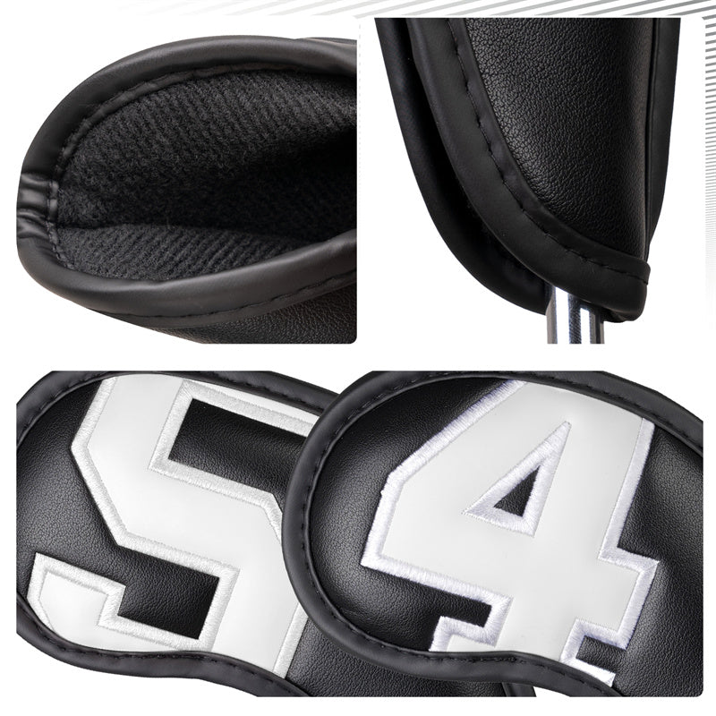 Large Number Leather Magnetic Iron Head Covers 10pcs