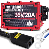 Waterproof 20 AMP Golf Onboard Battery Charger for 36 Volt EZGO Club Car Golf Carts