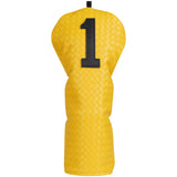 Yellow Woven Lines Driver Head Cover