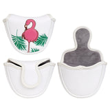 Flamingo White Golf Mallet Putter Head Cover