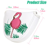 Flamingo White Golf Mallet Putter Head Cover