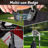 Personalized Golf Waffle Microfiber Tri-Fold Towel 16“ x 24” With Logo and Name